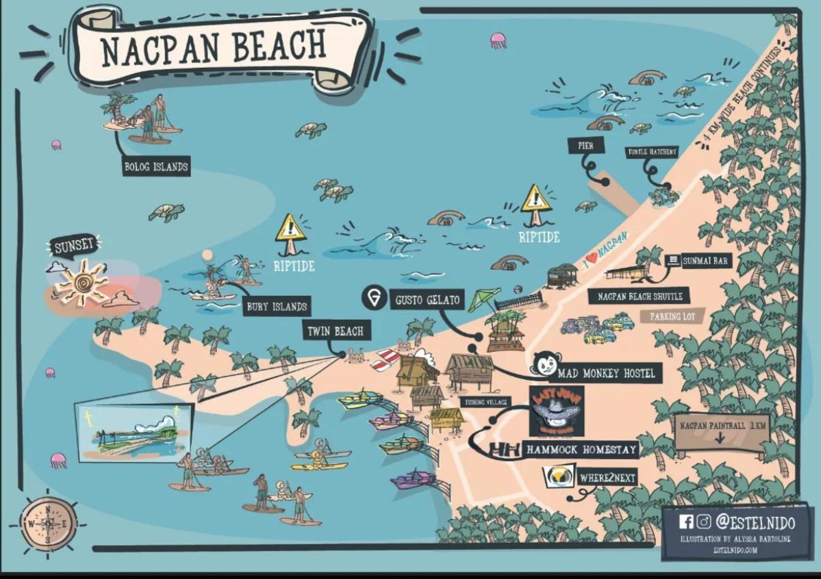 Lazy Juan Beach House Nacpan El Nido Dış mekan fotoğraf